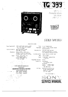 Sony TC-399 - Service Manual